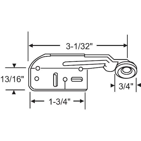 Strybuc Drawer Roller 3/4in 45-25